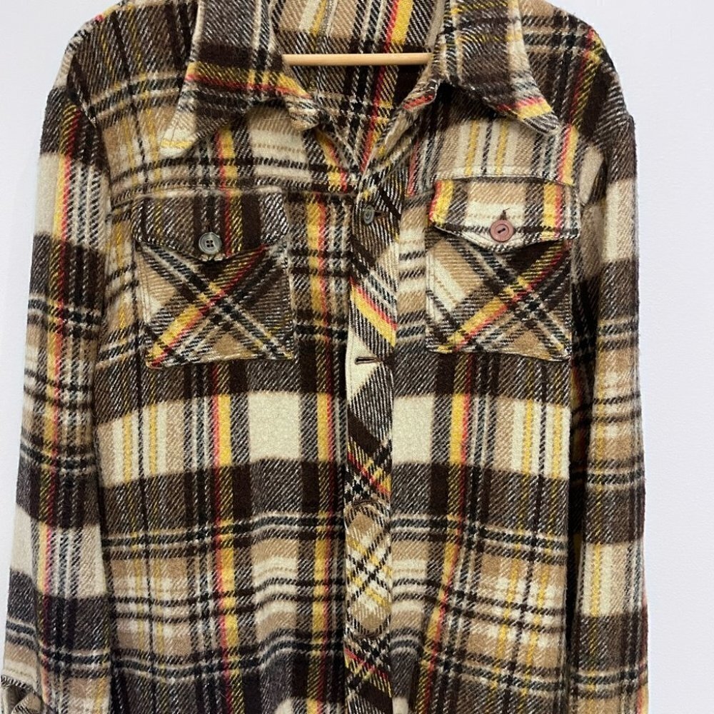 2/40$ Vintage barn jacket  yellow and black male call brand wool blend